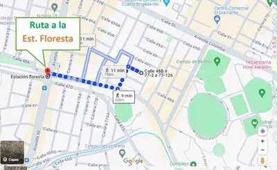 a map of ruta a la est florence at Tu Espacio Privado en Medellín E in Medellín