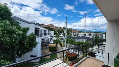 a view from the balcony of a building at Apartasol Club Ciudadela Santa Fe - Santa Fe de Antioquia in Santa Fe de Antioquia