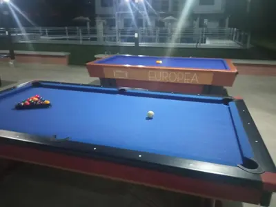 a blue pool table with a box on top of it at QUINTA CAMPESTRE LA FLORIDA in Mariquita