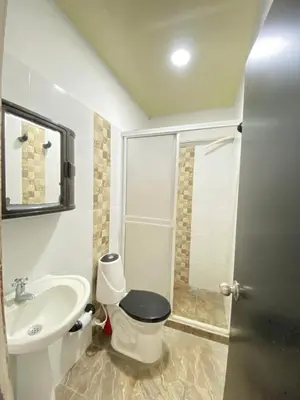 a bathroom with a toilet and a sink at Apartamento bustos in Puerto Triunfo