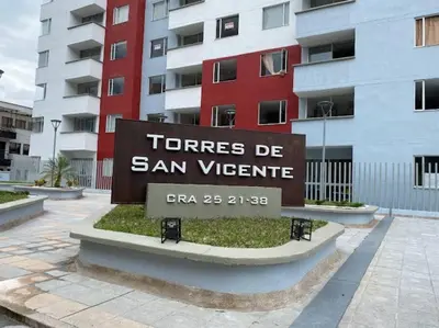 a sign in front of a apartment building at Apartamento nuevo centro histórico! in Manizales