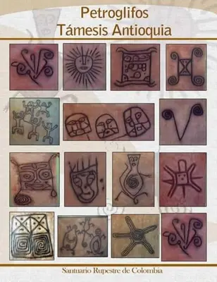 a collage of different drawings of tattoos at Petroglifo Room Támesis in Támesis