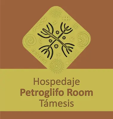a logo for a hospitable psychotic room tennidents at Petroglifo Room Támesis in Támesis