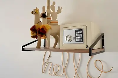 a shelf with a microwave on top of it at Tranvia 40 - Amoblados Velasquez in Medellín