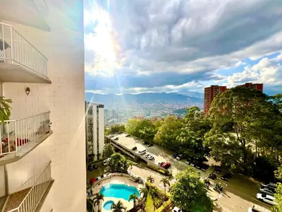 a view of a city from a building at Medellin parque lleras poblado palmas in Medellín