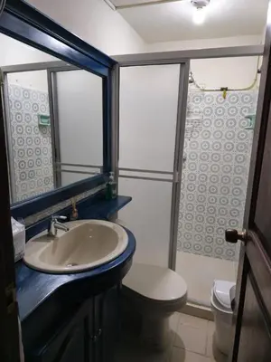 a bathroom with a sink and a toilet and a mirror at HOSTAL LA CASA DE LOS SUEÑOS in Jardin