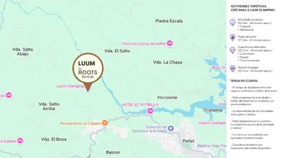 a map of the town of oxfordshire with a pinpoint at Cabañas para parejas cerca a Medellín - LUUM By Roots Rentals in Marinilla