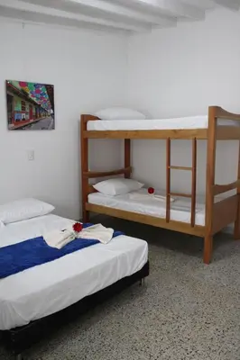 two bunk beds sitting in a room at Absolute Hotel & Hostel Boutique in Medellín