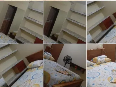 a collage of pictures of a room with a bed and stairs at Casa en Doradal - Antioquia in Doradal