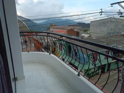 a balcony with a view of a city at Apartamento Balcón 302 in San Luis
