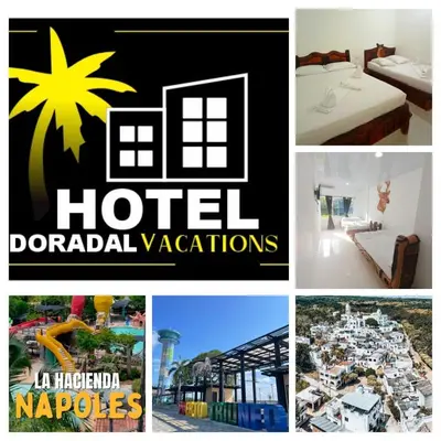 a collage of pictures of hotels and resorts at Hotel vacation Doradal in Doradal