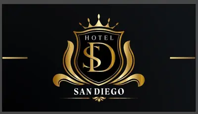 a luxury hotel logo with a crown on a black background at Hotel Sandiego in Puerto Berrío