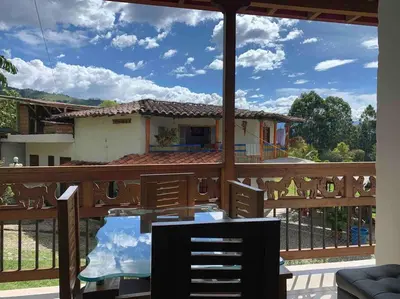 a view of a house from the balcony at Apartamento Campestre 201 in Jardin