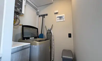 a kitchen with a sink and a trash can at Apartment near Provenza by Hoost in Medellín