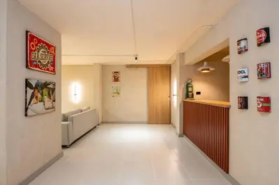 a hallway of a hospital with a waiting room at Casa Penta Top Notch Villa in Medellín