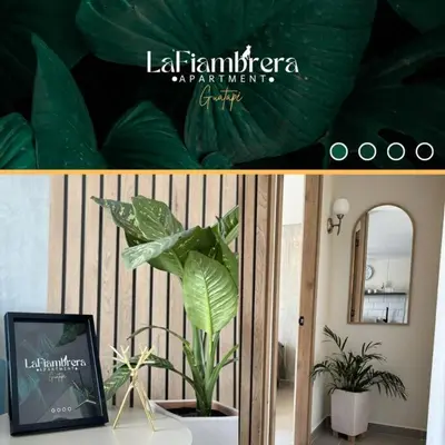 a picture of a room with a plant on a table at Nuevo apto con acceso al embalse en Guatapé in Guatapé