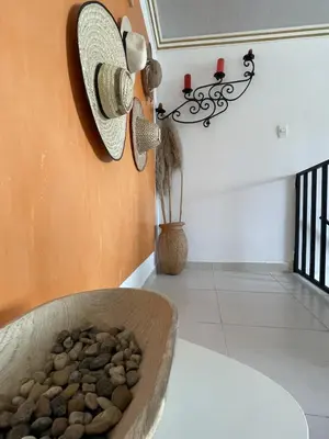 a bowl filled with rocks on a wall at APARTAMENTO VACACIONAL in Santa Rosa de Cabal