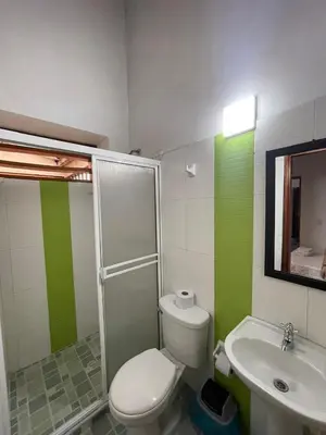 a bathroom with a toilet and a sink at Apartamento 501 in Itagüí