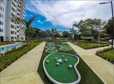a miniature golf course at a resort at Disole 504 in Santa Fe de Antioquia