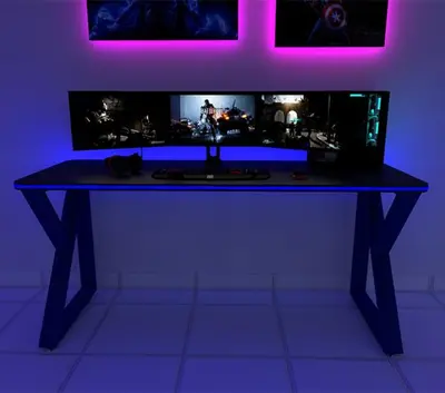 a table in a room with a tv on it at test in Medellín
