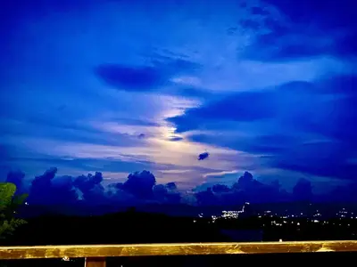 a view of a cloudy sky at night at Finca hotel xamai in Guatapé
