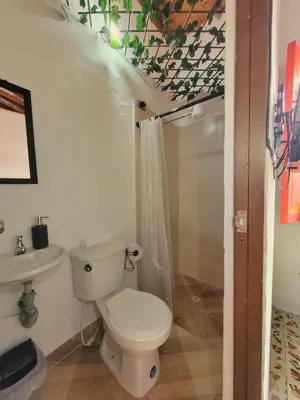 a bathroom with a toilet and a sink at Casa Nohelia in Jericó