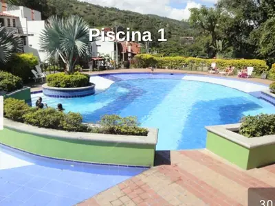 a large swimming pool in a resort at 