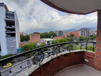 a balcony with a view of a city at Medellin laureles mejor ubicación in Medellín