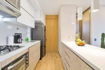a kitchen with a sink and a counter top at The place you need in Poblado-Medellin 1103 in Medellín
