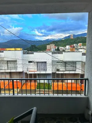 a view of a building from a balcony at Amplio, Cómodo y tranquilo Apto cerca a Milan y Cable Plaza in Manizales