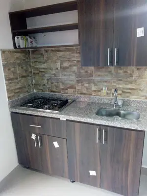 a kitchen with a sink and a counter top at S3 CÓMODO APARTAMENTO 3 HABI 3 BAÑOS EN LAURELES ESTADIo in Medellín