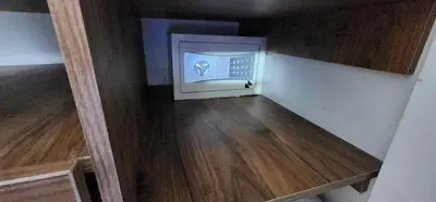 an overhead view of a living room with a tv at Casa de las Palmas 1 in Medellín