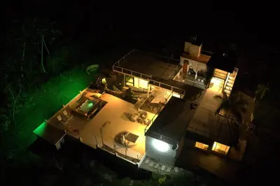 an aerial view of a house at night at TerraMonte in Honda