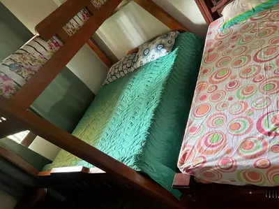 a couple of bunk beds in a room at Acogedora Casa-Finca en Sopetran, Antioquia in Corral Falso