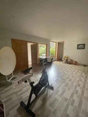 a room with a gym with a exercise bike in it at ATHOS hotel boutique B&B in Pensilvania