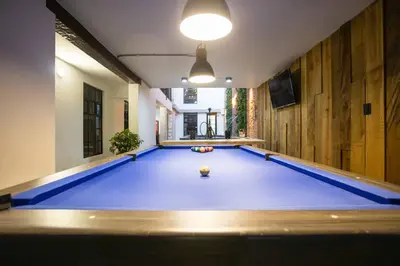 a large pool table with a ball on it at ENCANTO - Provenza Private Villa with Heated Pool & Hot Tub Encanto NOWA in Medellín