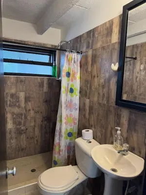 a bathroom with a toilet and a sink at Finca la Irlanda in Manizales