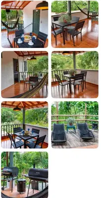 a collage of pictures of a table and chairs at Espectacular finca Familiar en sopetran Antioquia in Sopetran