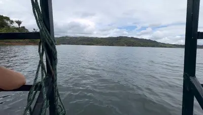 a boat on a body of water at El Ismael de Jaguas in San Rafael