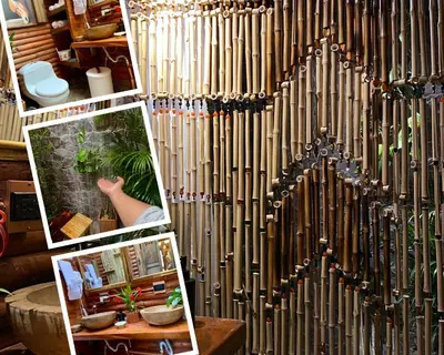 a group of photos of a wall with a radiator at Cabaña Caballo Dorado in Guarne