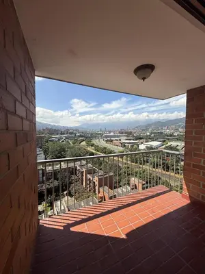 a balcony with a view of a city at Apartment in Poblado 17th Floor W Pool in Medellín