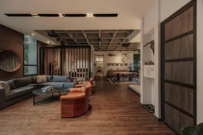 a living room with couches and chairs and a table at Designer Loft, Unique location, Provenza, Lleras in Medellín