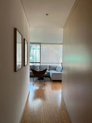 a living room with a couch and a chair at Great view 3 bedroom apartment near Provenza 1101 in Medellín
