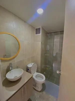 a bathroom with a toilet and a sink and a shower at Apartamento Urban Manizales in Manizales