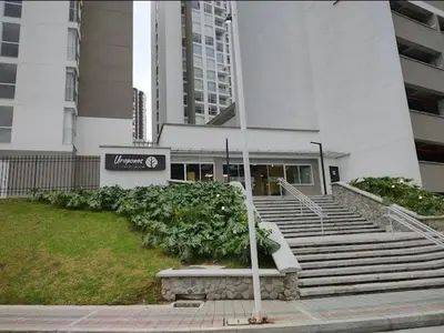 a building with stairs in front of a building at Brand New Apartment Manizales in Manizales