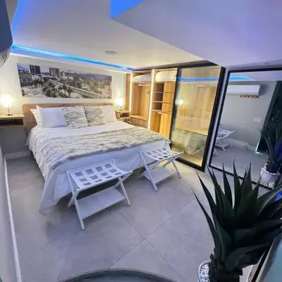 Luxury Apartment Jacuzzi Air Conditioning Fireplace and King Bed