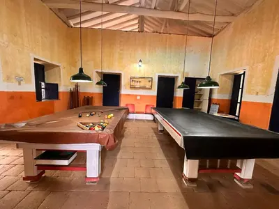a large room with a pool table in it at Paradise San Jeronimo Parcelacion 6BR AC Pool in San Jerónimo