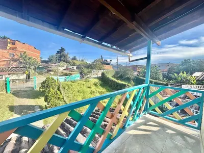 a view from the balcony of a house at Casa Guatapé in Guatapé
