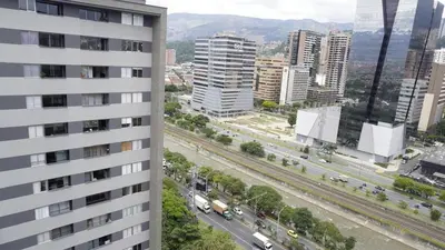 a view of a city from a building at Luxurious and Modern Apartment in Medellín