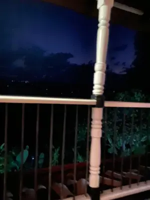 a pole on a fence with a night sky at Finca La Tabaiba in Fredonia